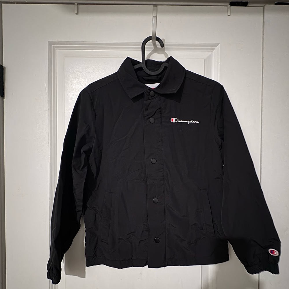 Champion Black Button-Up Jacket